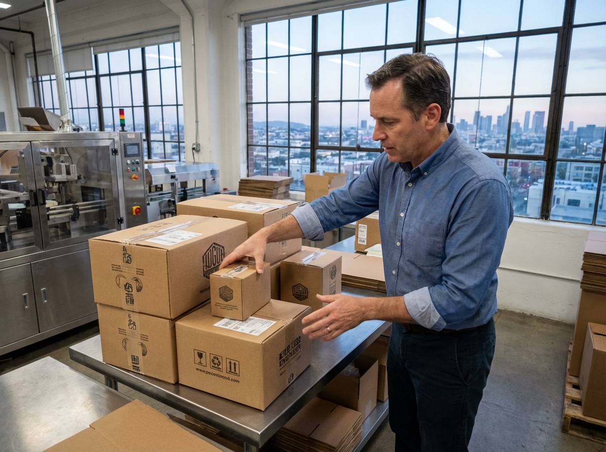 Ingénieur en emballages dans un atelier industriel